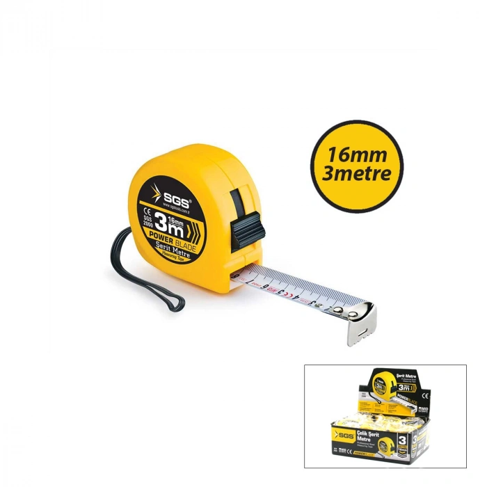 12 ADET 3MT X 16MT STOPLU ŞERİT METRE (5365)