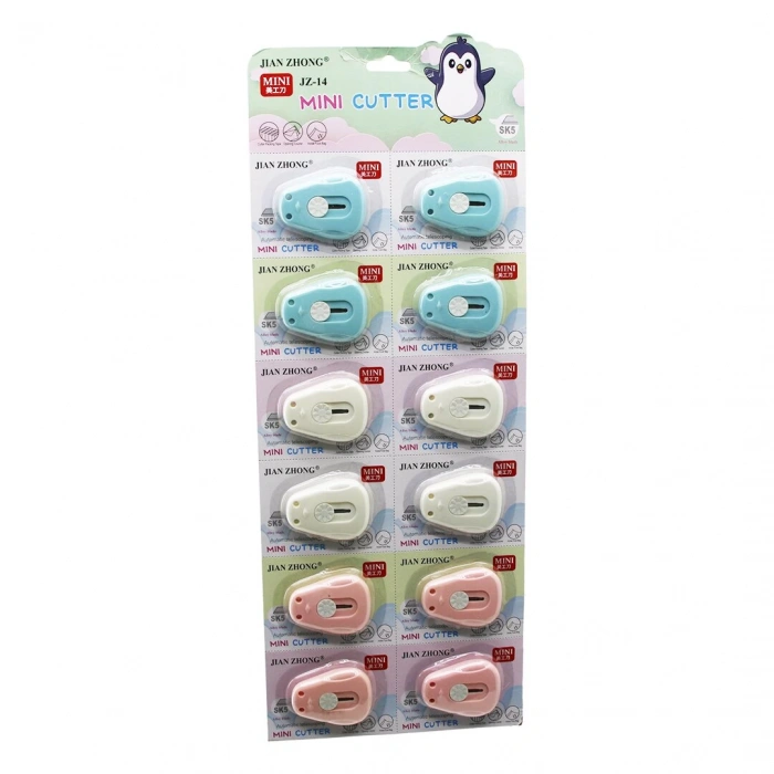 12 ADET MİNİ CEP - ÇANTA PENGUEN FALÇATA - MAKET BIÇAK (5365)