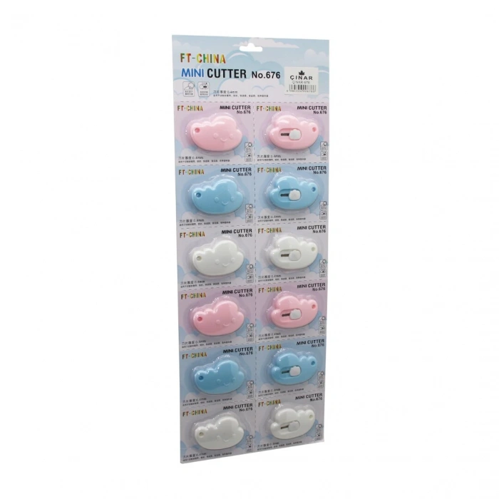 12 ADET MINI CUTTER MİNİ CEP - ÇANTA FALÇATA - MAKET BIÇAK (5365)