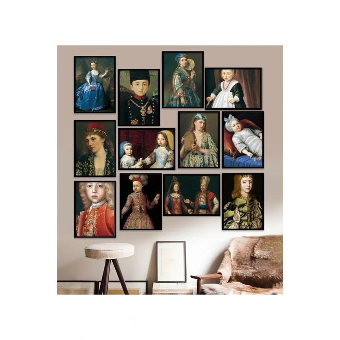 12 Parça Çerçeve Görünümlü Mdf Tablo Seti 15 x 20