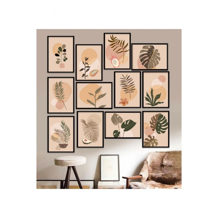 12 Parça Çerçeve Görünümlü Mdf Tablo Seti 15 x 20