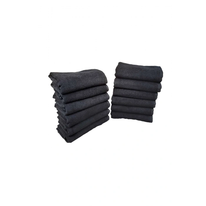 12li Paket Boya Tutmayan Mikrofiber El Yüz Spor Kuaför Havlusu 50X90 Cm