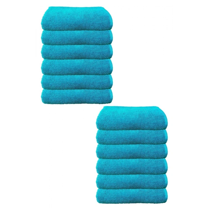 12li Paket Boya Tutmayan Mikrofiber El Yüz Spor Kuaför Havlusu 50X90 Cm