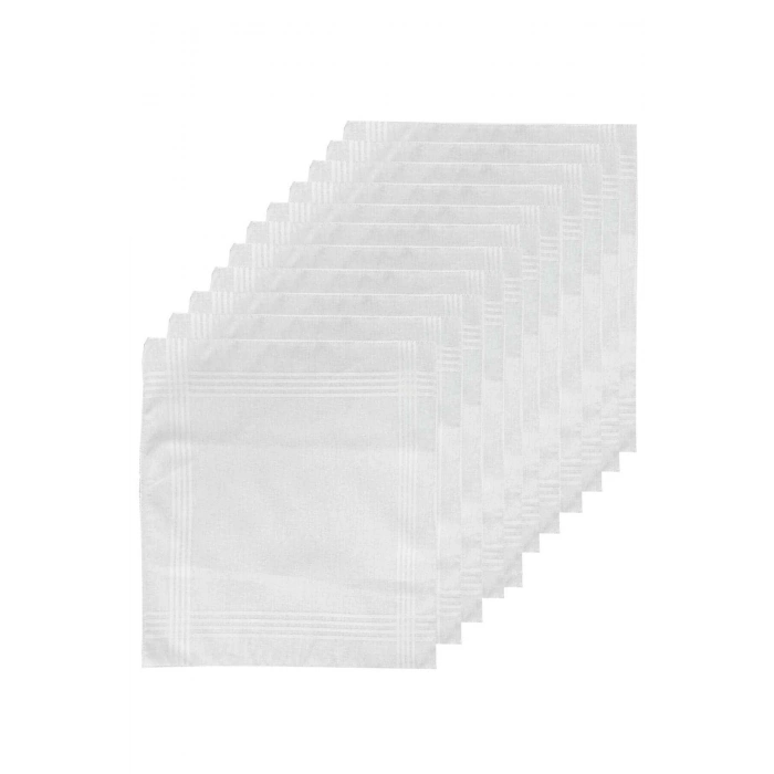 12li Paket Klasik Cep Hediyelik Bayram Mendili %100 Pamuklu 30x30 Cm