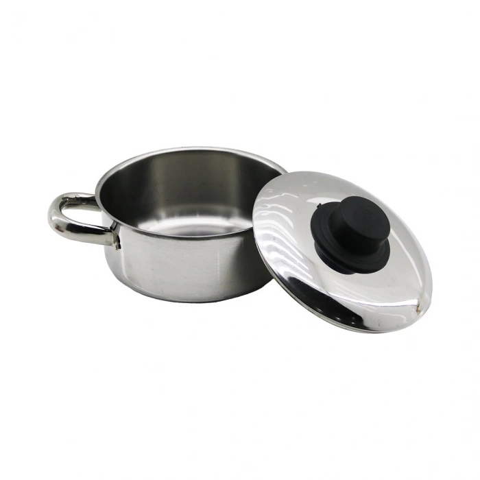 14CM   METAL KAPAK   MİNİ  ÇELİK TENCERE (5365)