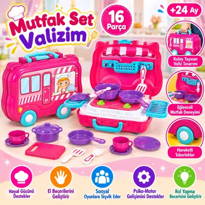 16 Parça Mutfak Seti Valizim +24 Ay