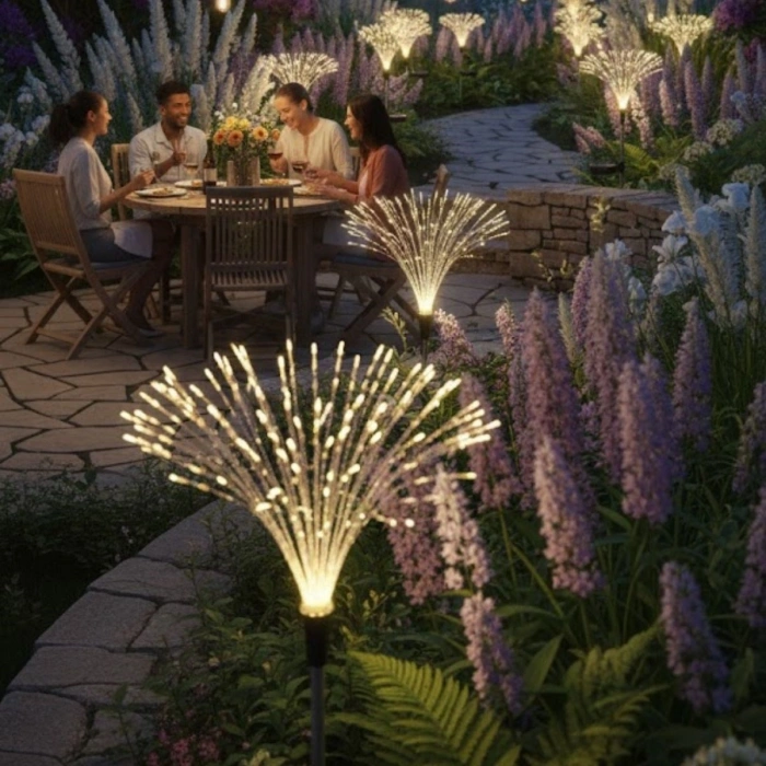 2 Adet Saçak Model Solar Bahçe Lambası – Güneş Enerjili LED Dış Mekan Aydınlatma, Otomatik Sensörlü Dekoratif Işık (5365)