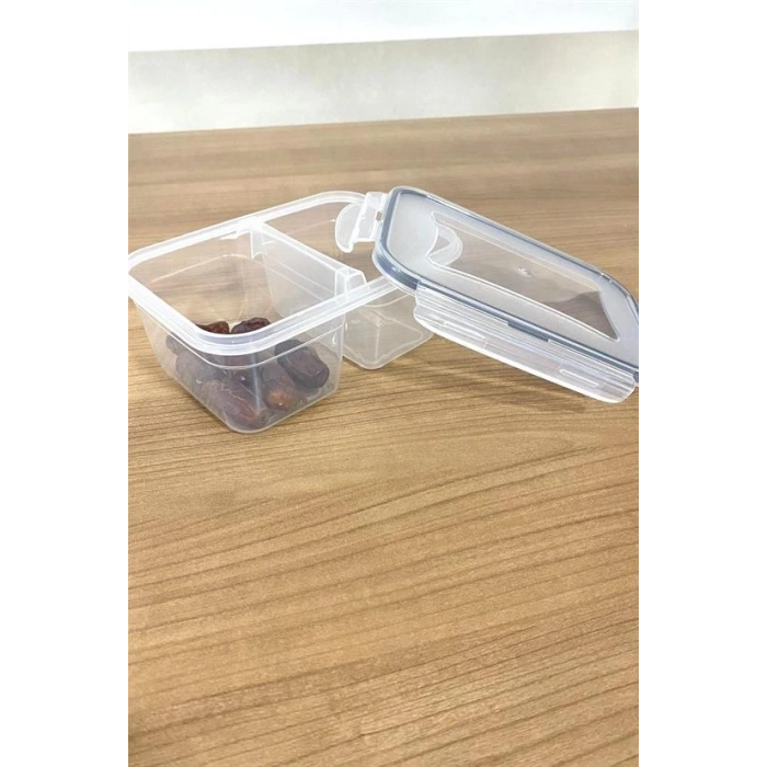 2 Bölmeli 0,45+0,45 Litre Kilitli Kapaklı Erzak Saklama Kabı LC-524 (5365)