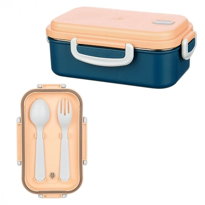 2-Compartment 150-300 Ml Stainless Steel Lunch Box Food Storage Container (5365)