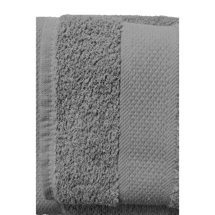 2 li Banyo Havlu Takımı %100 Pamuklu Dry Antrasit