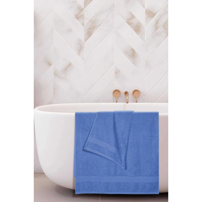 Комплект из 2-х полотенец для ванной комнаты, 100% хлопок, Dry Mavi