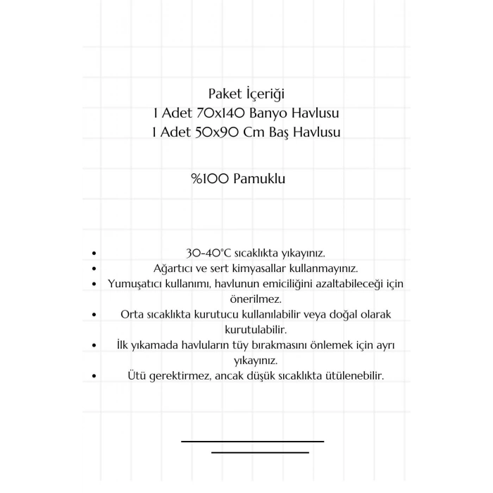 Комплект из 2-х полотенец для ванной комнаты, 100% хлопок, Dry Mavi