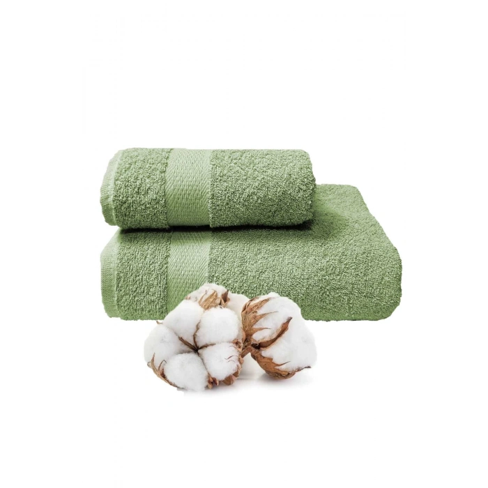 2 комплекта банных полотенец 100% хлопок Dry Зеленый