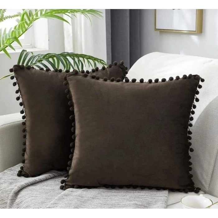 2li ponponlu kırlent kılıf seti 40 x 40