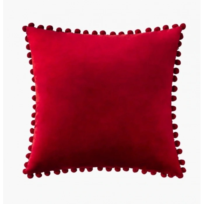 2li ponponlu kırlent kılıf seti 40x 40