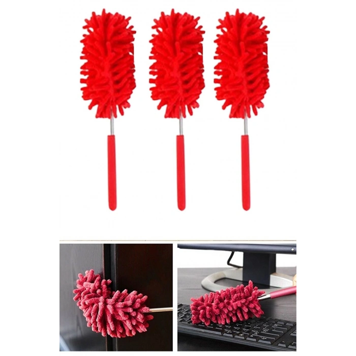 2 li Set Mikrofiber Teleskobik Toz Alma -Antistatik Toz Püskülü Duster (5365)