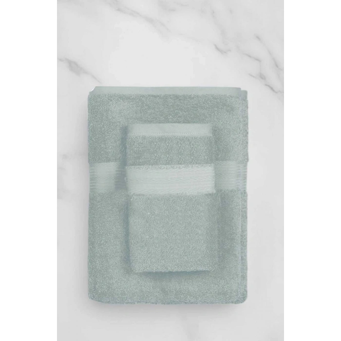 2 Parça Battal Lüks Premium Banyo Spa Havlu Takımı 90x160 Cm Açık Gri
