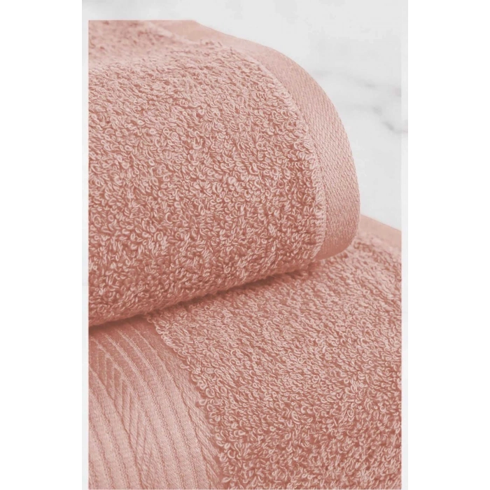 2 Parça Battal Lüks Premium Banyo Spa Havlu Takımı 90x160 Cm Somon