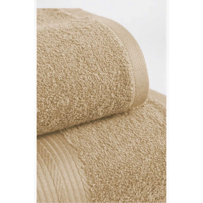 2 шт. комплект премиальных спа-банных полотенец 90x170 см бежевого цвета