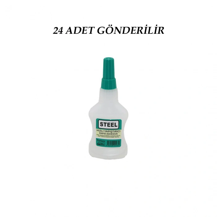 24 ADET WİNCELL STEEL HIZLI YAPIŞTIRICI 37GR 200ML MDF-AHŞAP-METAL-PLASTİK-DERİ (5365)