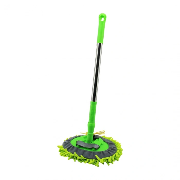 25CM - OVAL   MAKARNA  MOP RENKLİ MİKROFİBER  180° HAREKETLİ - UZAYAN METAL SAPLI= 54--90CM (5365)