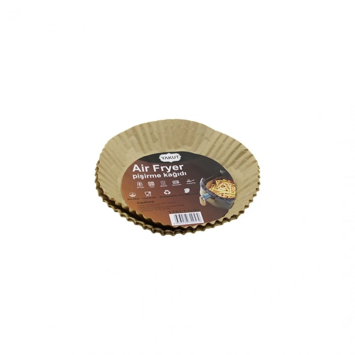 25PCS KÜÇÜK=TABAN 16CM-AĞIZ:22CM TABAK MODEL YUVARLAK AİR FRYER PİŞİRME KALIP KAĞIT 200 DERECEDAYANIKLI (5365)
