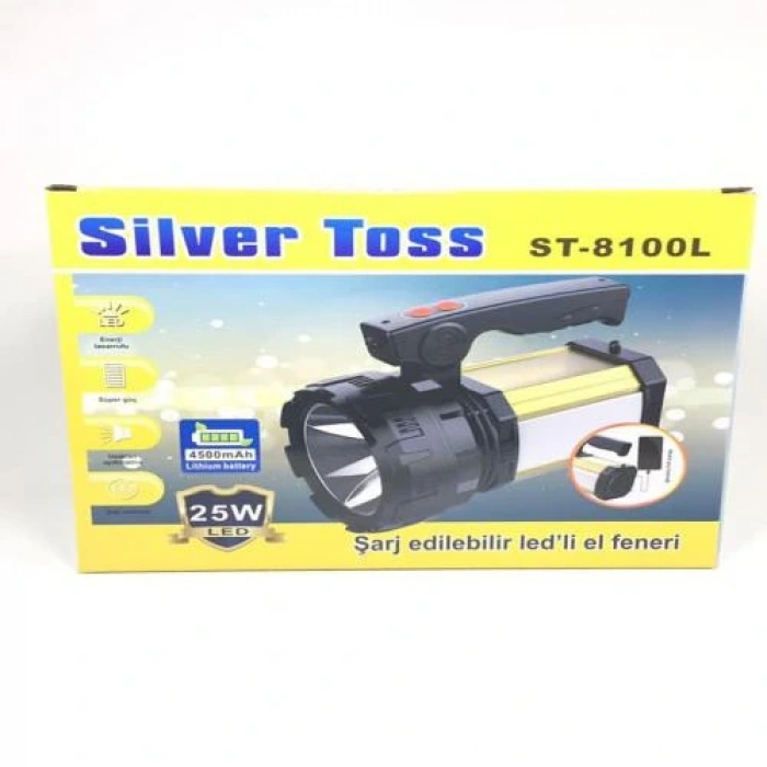 25w Şarj Edilebilir Ledli El Feneri Usb Çıkışlı (5365)