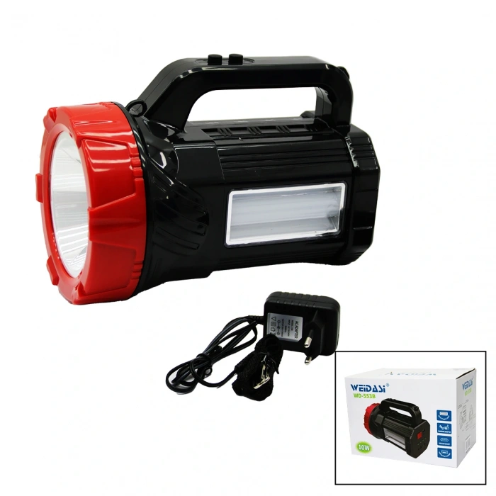 2İN1 = 1LED - 16SMD EL FENERİ - PROJEKTÖR FİŞ ŞARJLI TELEFON - AMPUL ÇIKIŞLI POWERBANK (5365)