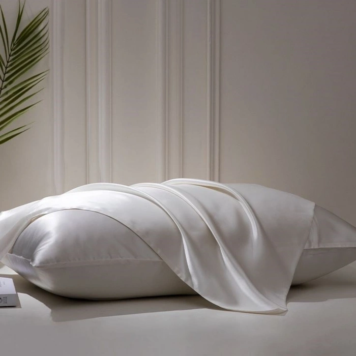 2’li  İpek Dokulu Saten Yastık Kılıfı 50x70 – Beyaz – Mikrosaten, Saç ve Cilt Dostu