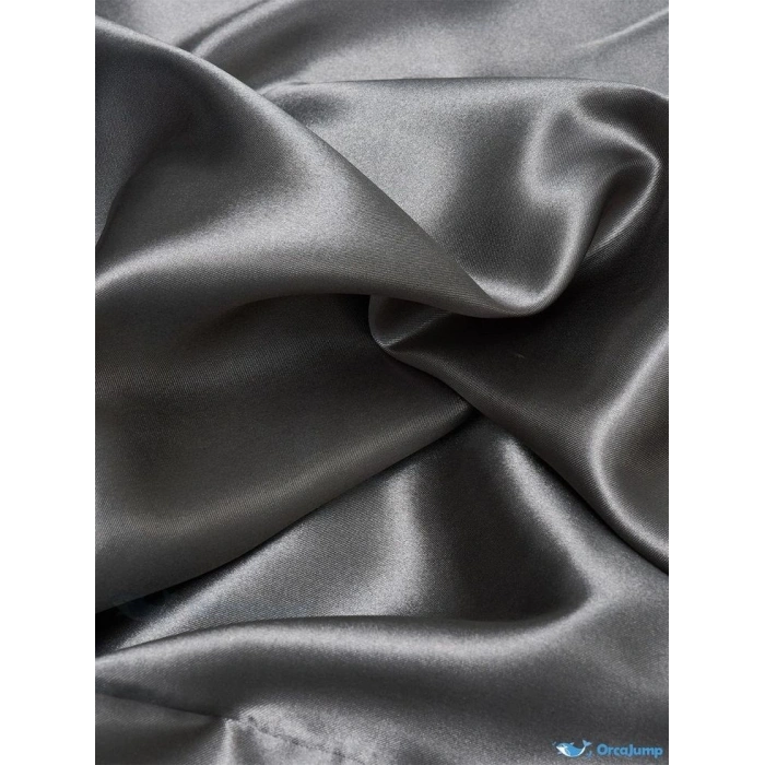 2-Pack Silk Textured Satin Pillowcase 50x70 – Dark Gray – Microsatin, Hair and Skin Friendly