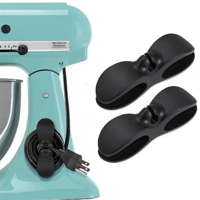 2li Kablo Tutucu Silikon Kordon Sarıcı Kablo Yönetici Klips (5365)