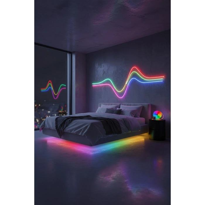 3 Metre Neon LED Işık – Esnek Dekoratif Ortam ve Oda Aydınlatması