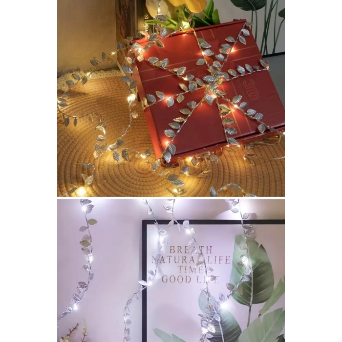 3 Metre Yaldızlı Gümüş LED Işık – Dekoratif Ortam ve Yılbaşı Aydınlatması