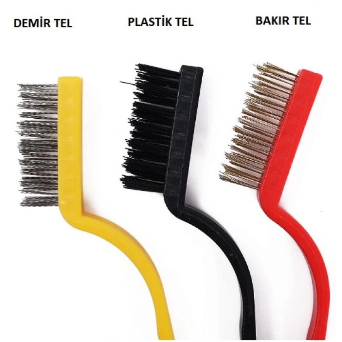 3 Parça Tel Fırça Detaylı Temizlik Seti (5365)