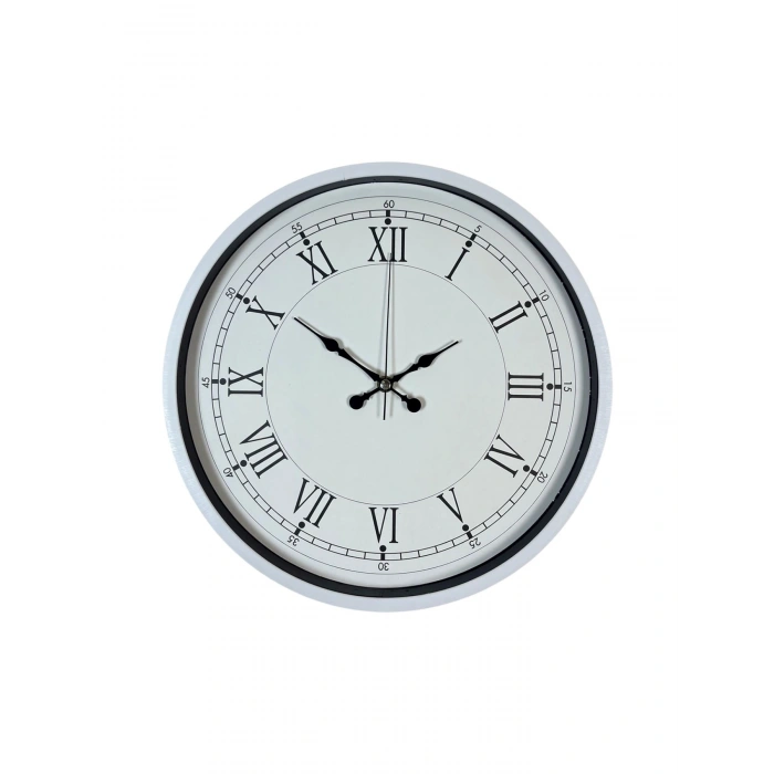 36 Cm Beyaz Roman Rakamlı Duvar Saati