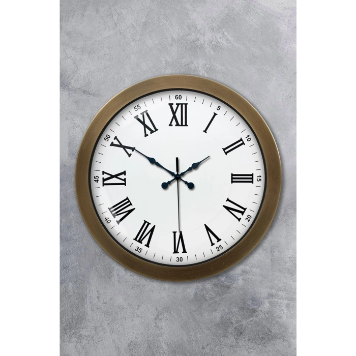 36 cm Eskitme Metal Roma Rakamlı Duvar Saati