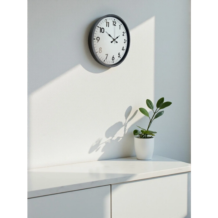 36 Cm Gri Standart Dekoratif Duvar Saati