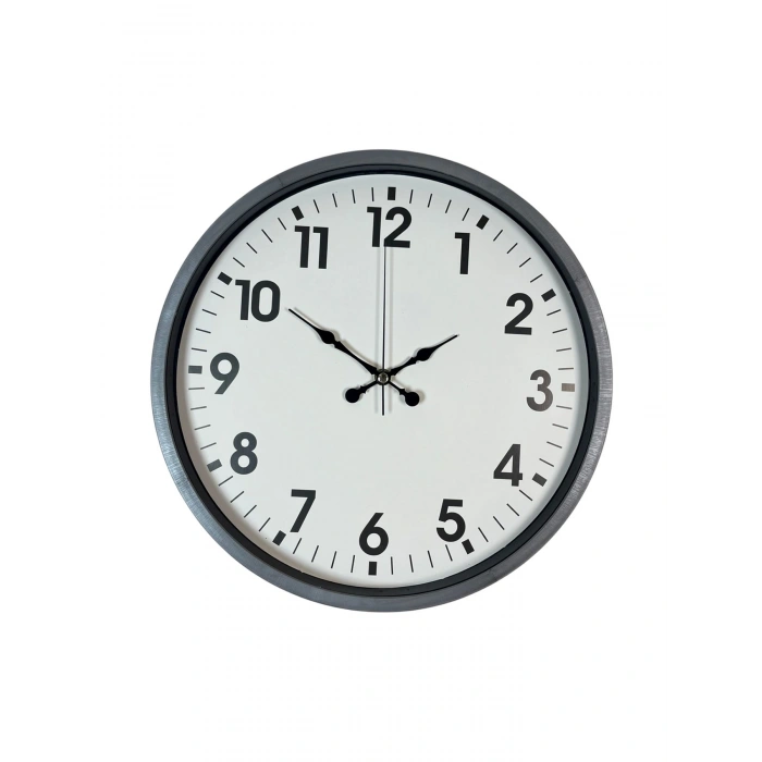 36 Cm Gri Standart Dekoratif Duvar Saati