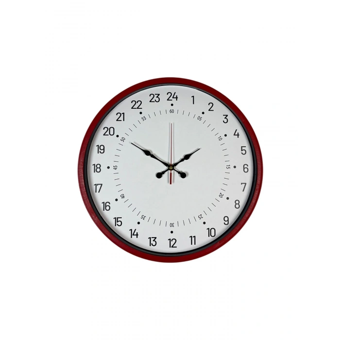 36 Cm Red 24-Hour Indicator Special Design Wall Clock