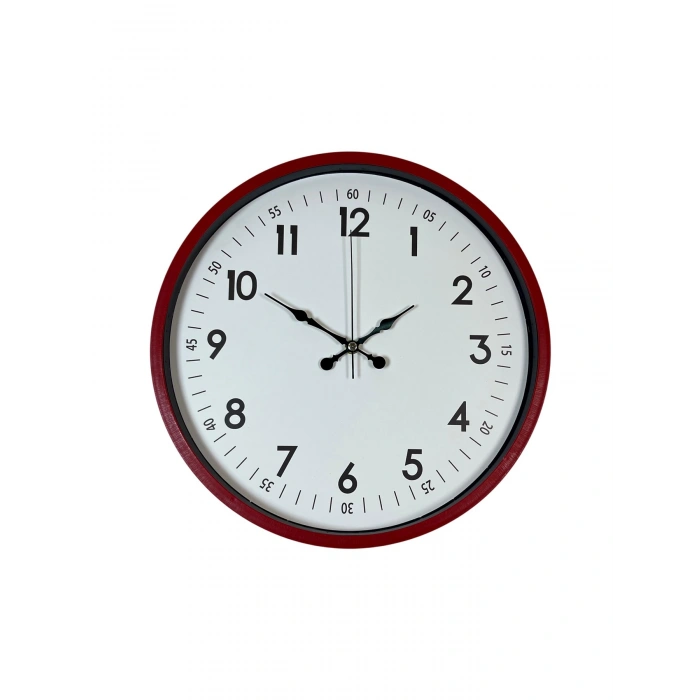 36 Cm Kırmızı Dekoratif Duvar Saati
