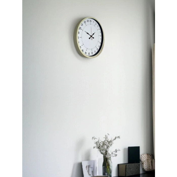 36 Cm Cream 24-Hour Indicator Wall Clock