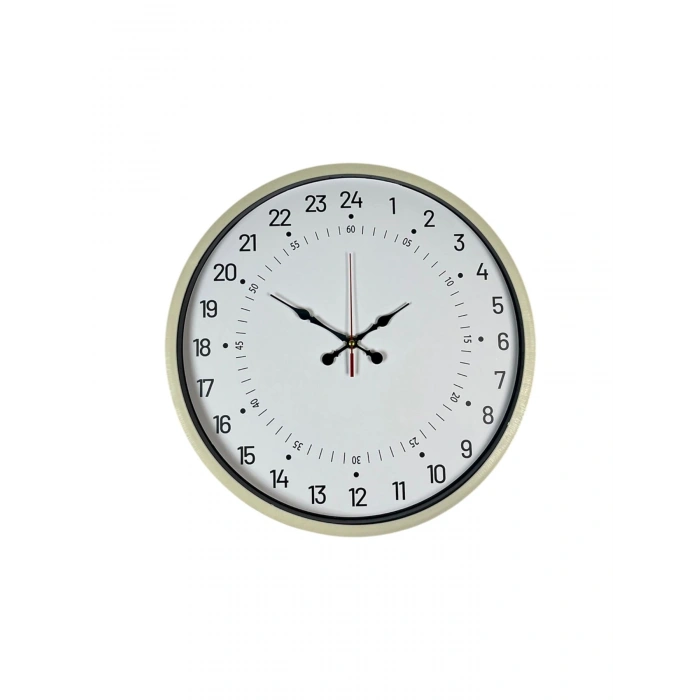 36 Cm Cream 24-Hour Indicator Wall Clock