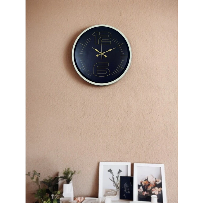 36 Cm Krem Dekoratif Duvar Saati