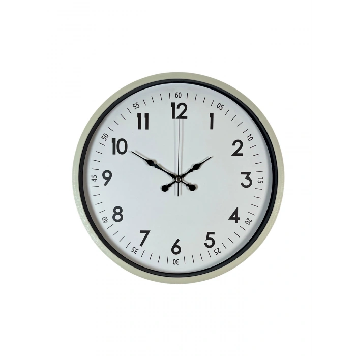 36 Cm Krem Dekoratif Duvar Saati