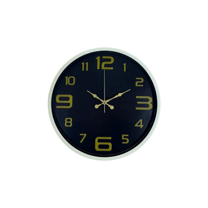 36 Cm Cream Gold Numeral Wall Clock