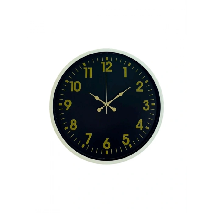 36 Cm Cream Gold Numbered Wall Clock