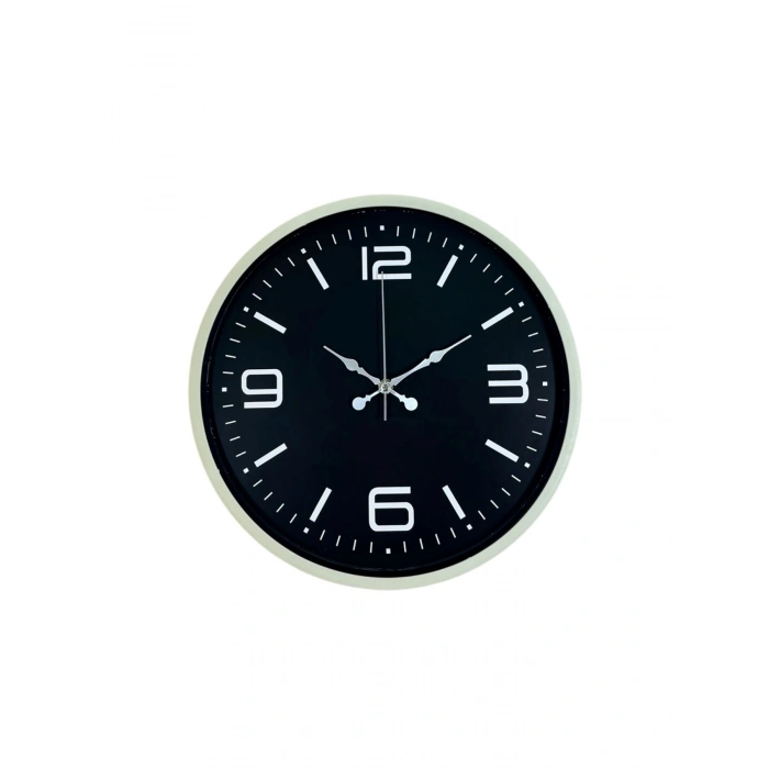 36 Cm Krem Şık Dekoratif Duvar Saati