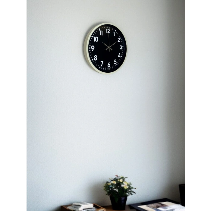 36 Cm Krem Zarif Duvar Saati