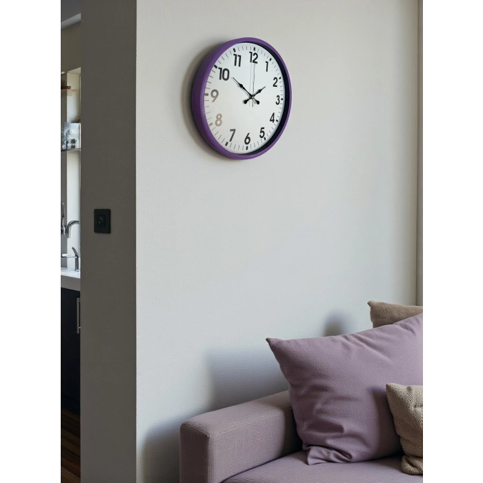 Zentime 36 Cm Purple Decorative Wall Clock