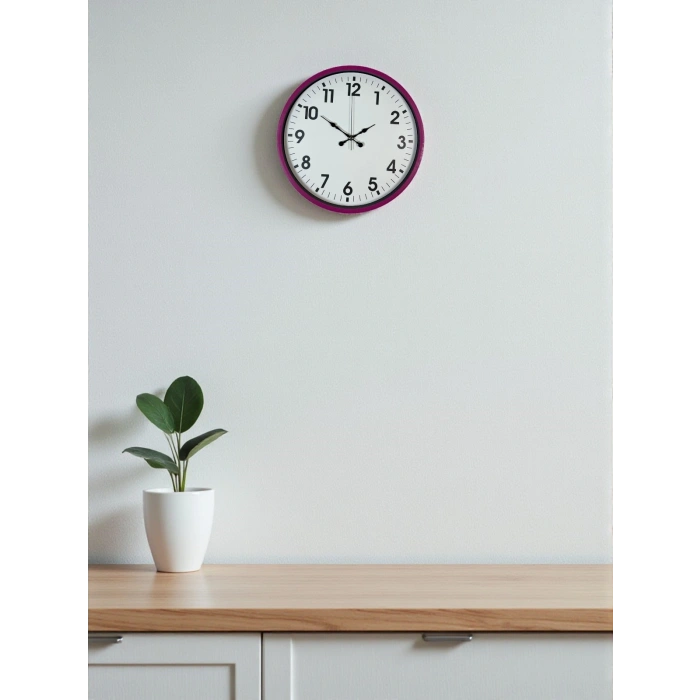 36 Cm Pembe Dekoratif Duvar Saati